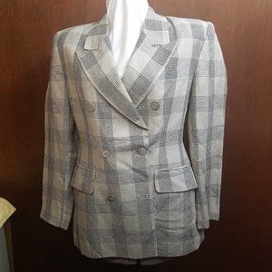 M.T. Studio Gray Plaid Blazer
